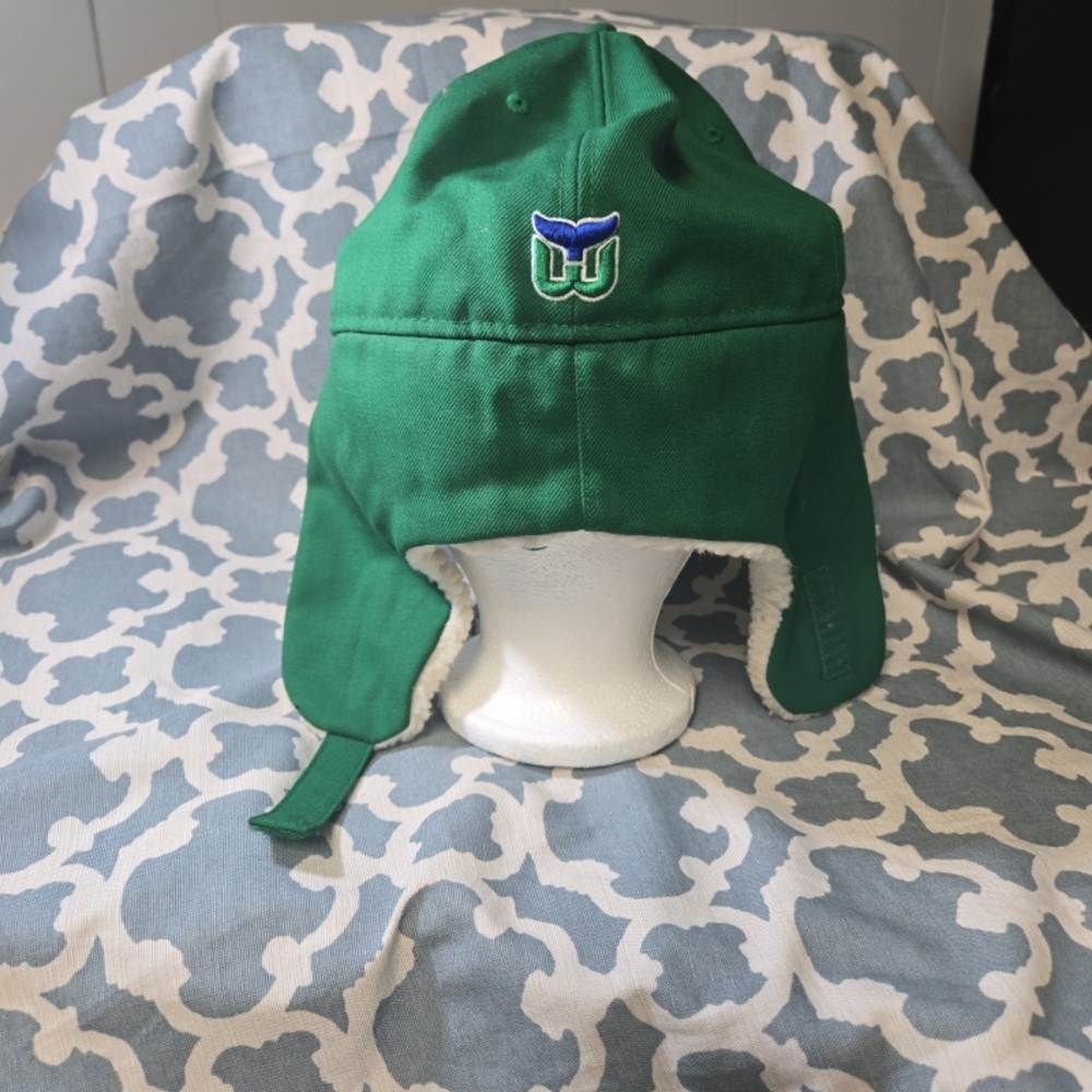 VINTAGE New Era Hartford Walers hockey fan hat with ear flaps sx 7.5 59.6cm - Picture 3 of 5
